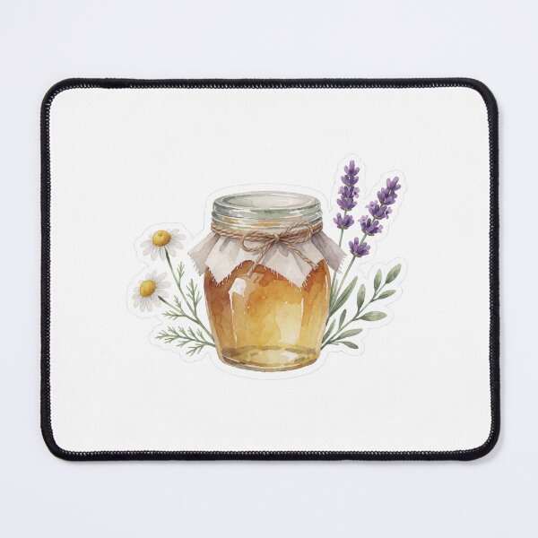 Item preview, Honey Jar Wildflowers Botanical Illustration designed and sold by AillustriaAK.