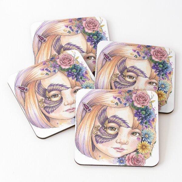 Item preview, Enchanted Floral Fairy Faces-Magical  Garden Art for T-Shirts & Custom Products designed and sold by Mnrrstudio.