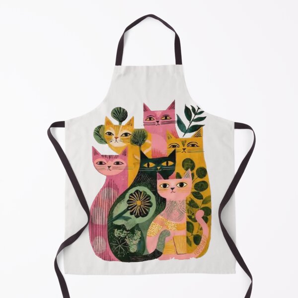 Item preview, Colorful Geometric Cats Abstract Art designed and sold by Gbriel3.
