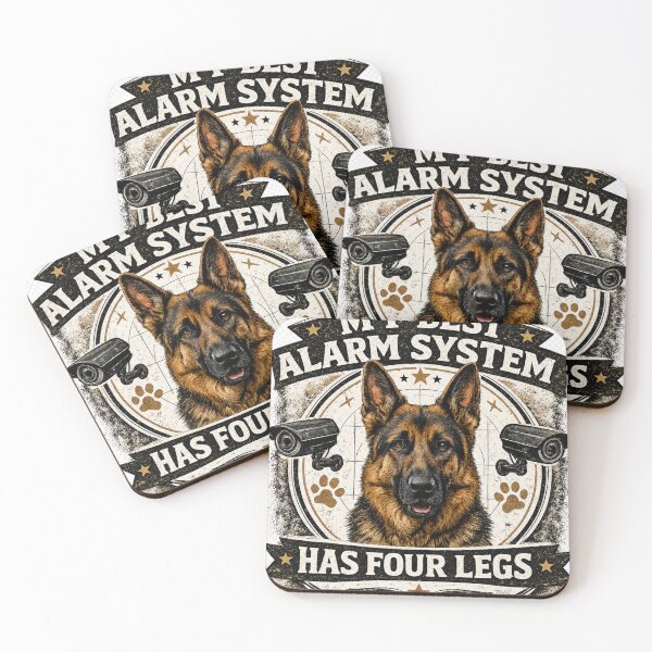 Item preview, My Best Alarm System Has Four Legs Funny German Shepherd Dog Owner Gift T-Shirt Sticker designed and sold by Igrowlab254.