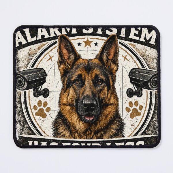 Item preview, My Best Alarm System Has Four Legs Funny German Shepherd Dog Owner Gift T-Shirt Sticker designed and sold by Igrowlab254.