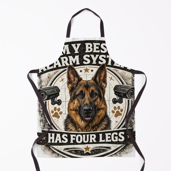 Item preview, My Best Alarm System Has Four Legs Funny German Shepherd Dog Owner Gift T-Shirt Sticker designed and sold by Igrowlab254.