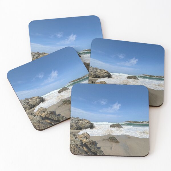 Item preview, A powerful green surf wave breaks in a rocky ocean bay. designed and sold by Art of Momenz.