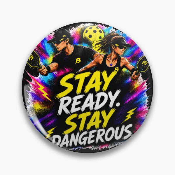 Item preview, Stay Ready Stay Dangerous Pickleball Shirt – Funny Trash Talk Gift for Competitive Players designed and sold by Surrealtrends.