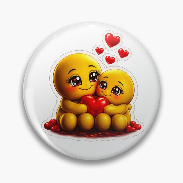 Item preview, Cute Love Couple Emoji Sticker PNG | Hugging Heart | Transparent Kawaii Clipart designed and sold by ashwin131.