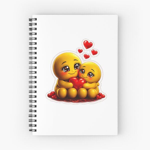 Item preview, Cute Love Couple Emoji Sticker PNG | Hugging Heart | Transparent Kawaii Clipart designed and sold by ashwin131.