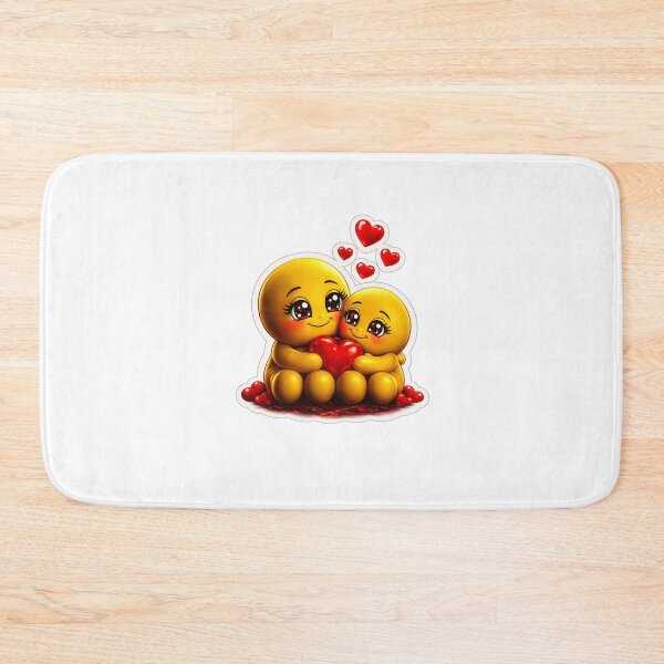 Item preview, Cute Love Couple Emoji Sticker PNG | Hugging Heart | Transparent Kawaii Clipart designed and sold by ashwin131.