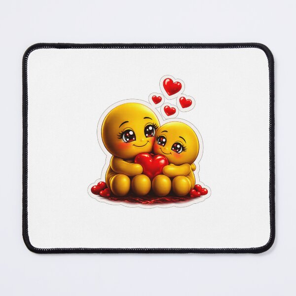Item preview, Cute Love Couple Emoji Sticker PNG | Hugging Heart | Transparent Kawaii Clipart designed and sold by ashwin131.