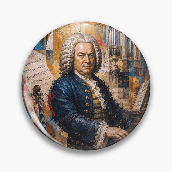 Item preview, Johann Sebastian Bach painting, German Baroque composer and virtuoso organist. designed and sold by GalleryKauffeld.