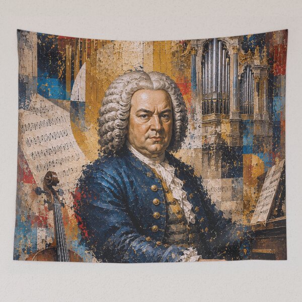 Item preview, Johann Sebastian Bach painting, German Baroque composer and virtuoso organist. designed and sold by GalleryKauffeld.