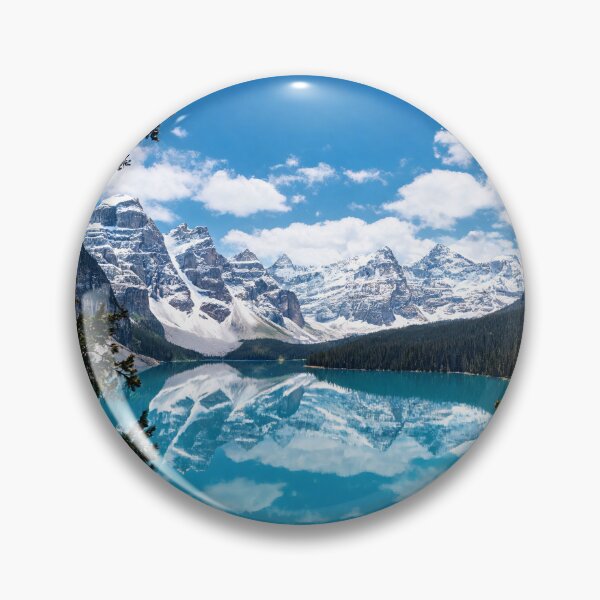 Item preview, Turquoise Alpine Lake & Snow-Capped Mountains | Serene Nature Landscape Art Print designed and sold by DKGWorld.