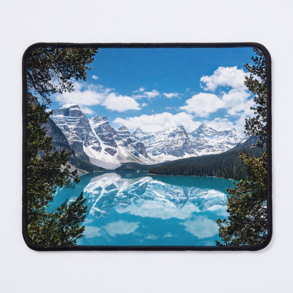 Item preview, Turquoise Alpine Lake & Snow-Capped Mountains | Serene Nature Landscape Art Print designed and sold by DKGWorld.