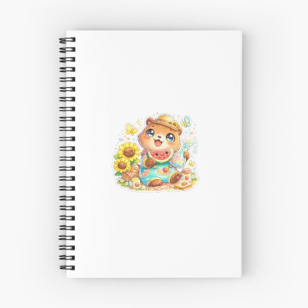 Item preview, Baby Capybara Picnic Buddy – Cute Kawaii Sticker designed and sold by blossomfun.