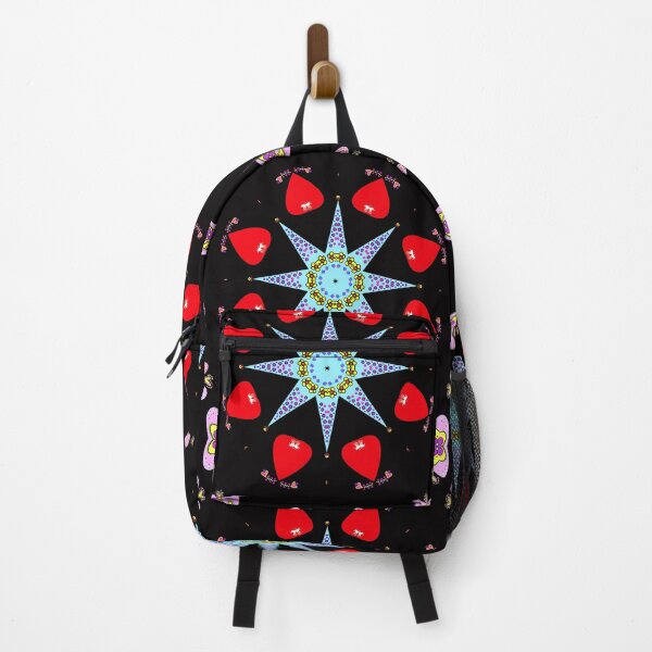 Item preview, Vibrant Black,Red and Pink Heart Mandala designed and sold by Tinsleybluebell.