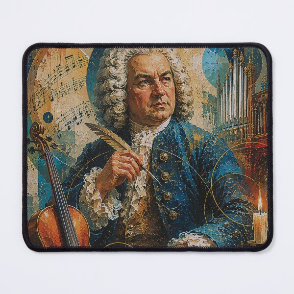 Item preview, Johann Sebastian Bach painting, German Baroque composer and virtuoso organist. designed and sold by GalleryKauffeld.