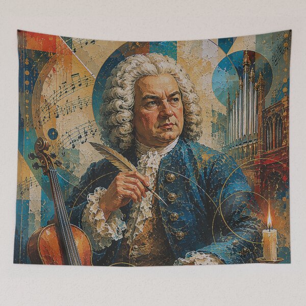 Item preview, Johann Sebastian Bach painting, German Baroque composer and virtuoso organist. designed and sold by GalleryKauffeld.