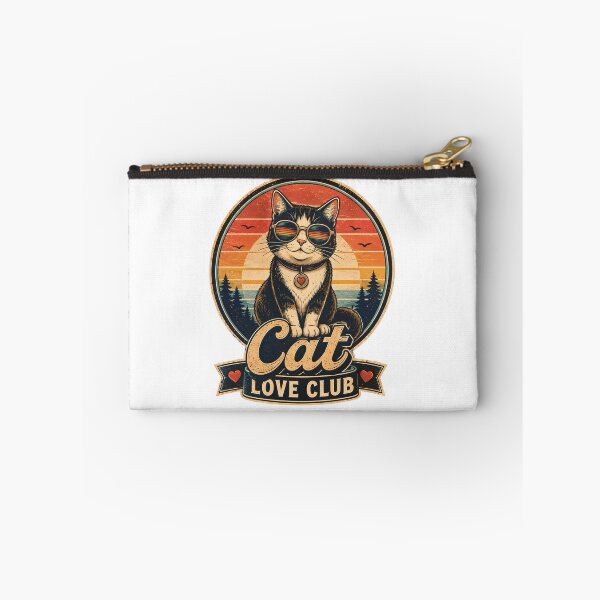 Item preview, Retro Cat Love Club - Vintage Cool Cat Sunset designed and sold by Lu7u.