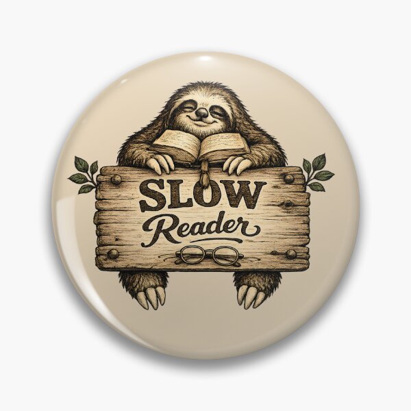 Item preview, Slow Reader Sloth Vintage Book Lover Design designed and sold by NowaPrintNest.
