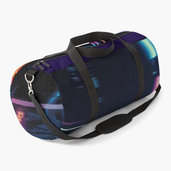 Item preview, Cyberpunk Hypercar Neon Light Trails Poster designed and sold by Nexus Space.