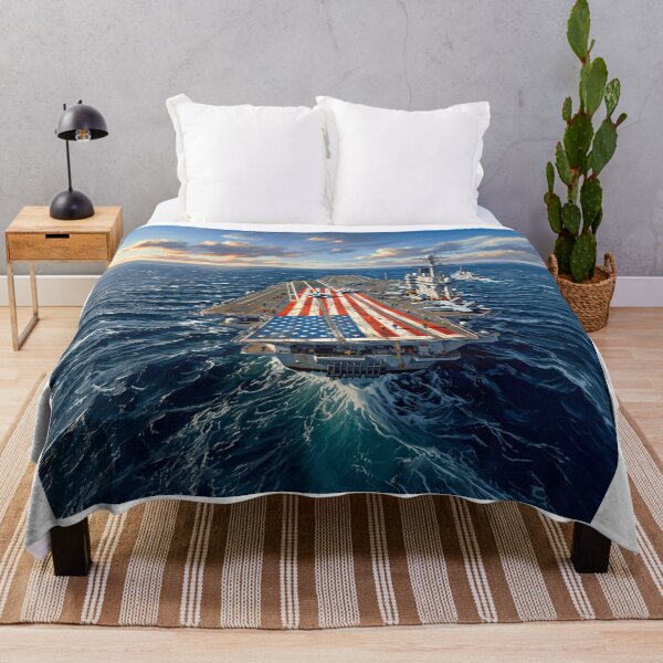 Item preview, American Flag Aircraft Carrier Deck designed and sold by Home Decor Art.