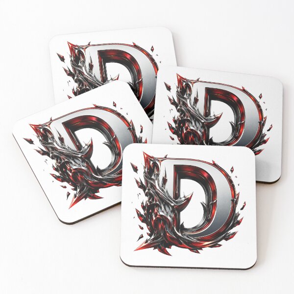 Item preview, Crimson Steel Alphabet of Power Letter D designed and sold by BlissBlvdShop.
