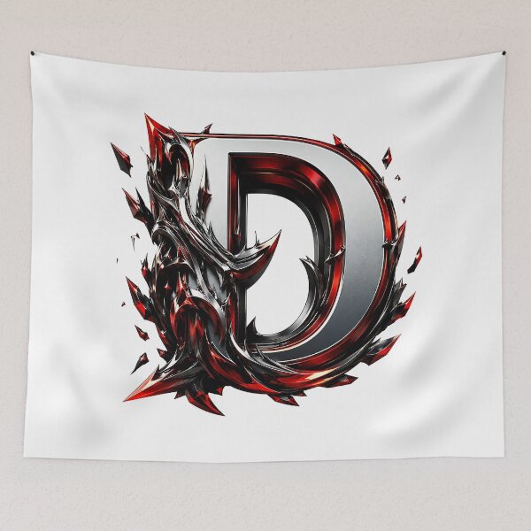Item preview, Crimson Steel Alphabet of Power Letter D designed and sold by BlissBlvdShop.