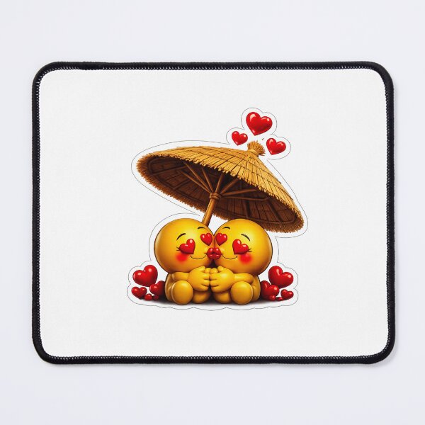 Item preview, Cute Kissing Love Emoji Couple Sticker PNG | Romantic Heart Emoji | Transparent Background designed and sold by ashwin131.