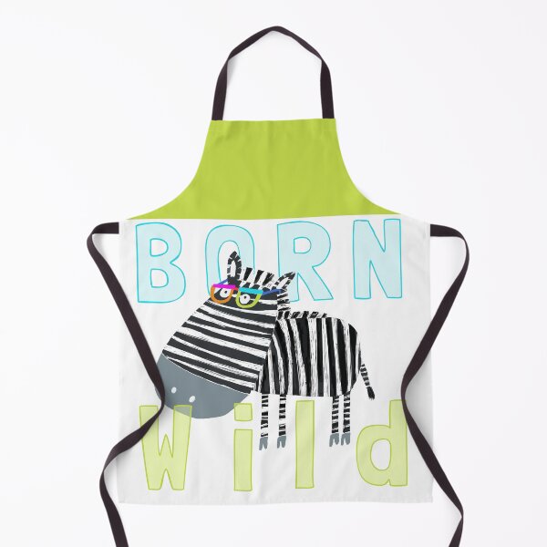 Item preview, Born Wild! Funny Jungle Zebra With Born Wild Text By Artist Carla Daly. designed and sold by Carla Daly.