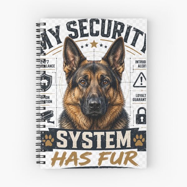 Item preview, My Security System Has Fur Funny German Shepherd Dog Owner Gift T-Shirt Sticker designed and sold by Igrowlab254.