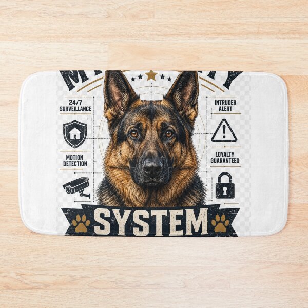 Item preview, My Security System Has Fur Funny German Shepherd Dog Owner Gift T-Shirt Sticker designed and sold by Igrowlab254.