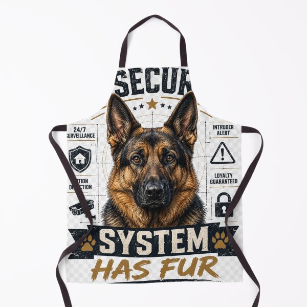 Item preview, My Security System Has Fur Funny German Shepherd Dog Owner Gift T-Shirt Sticker designed and sold by Igrowlab254.
