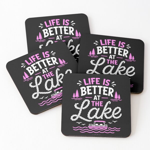 Item preview, Life Is Better At The Lake Pink White Rope Font designed and sold by Buzzlekrun.