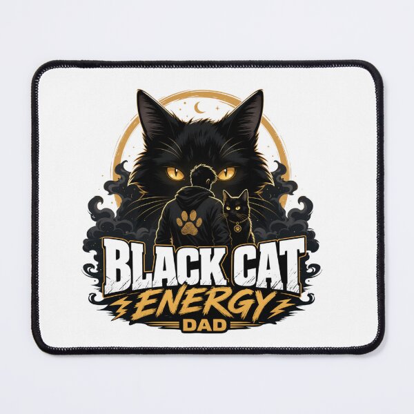 Item preview, Black Cat Energy Cat Dad Kawaii Dark Aesthetic T-Shirt designed and sold by Ashley critters.