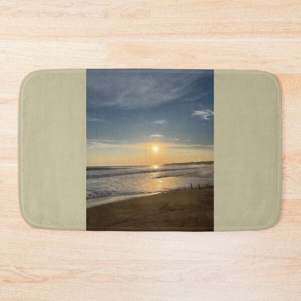 Item preview, Radiant evening sun over a wide ocean beach designed and sold by Art of Momenz.