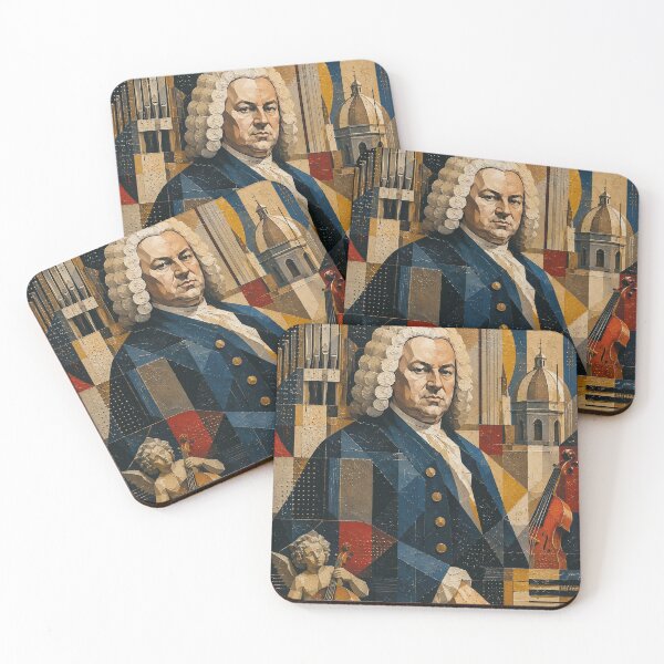 Artikelvorschau, Bach-Porträtmaler, deutscher Barockkomponist und virtuoser Organist. entworfen und verkauft von GalleryKauffeld.