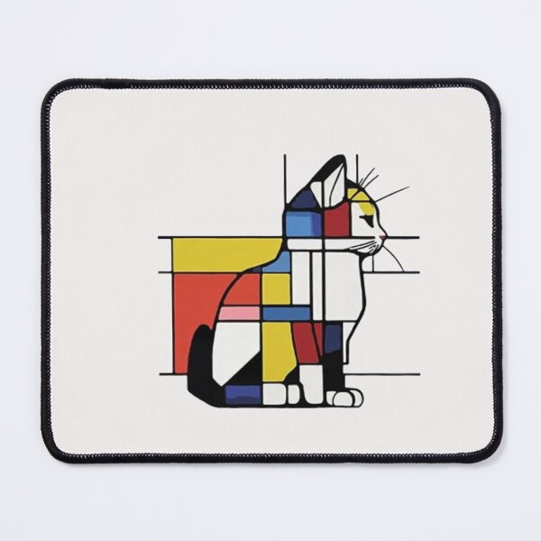 Item preview, Mondrian Cat Abstract Geometric Art designed and sold by Gbriel3.