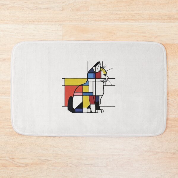 Item preview, Mondrian Cat  Abstract Geometric Art   designed and sold by Gbriel3.