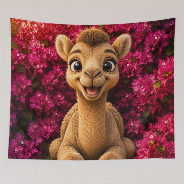 Item preview, Cute Baby Camel in Bougainvillea Blossoms designed and sold by Pure Craft.