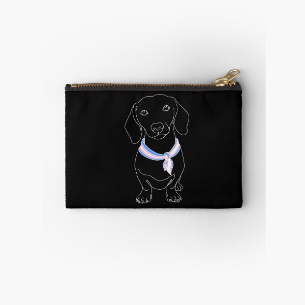 Item preview, Minimalist Dachshund with Transgender Pride Bandana | Dog Line Art designed and sold by TrueColorAr.