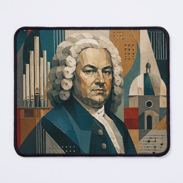 Item preview, Johann Sebastian Bach portrait painting, German Baroque composer and virtuoso organist. designed and sold by GalleryKauffeld.