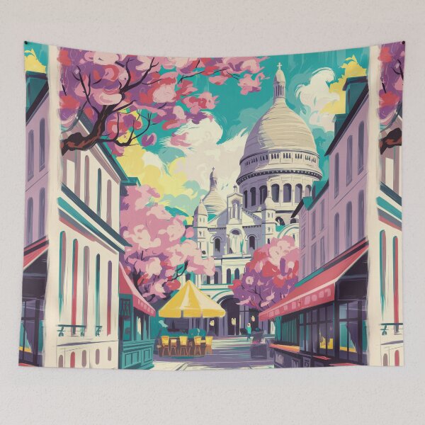 Item preview, Montmartre Paris Travel Poster Art  designed and sold by CARRAANN.