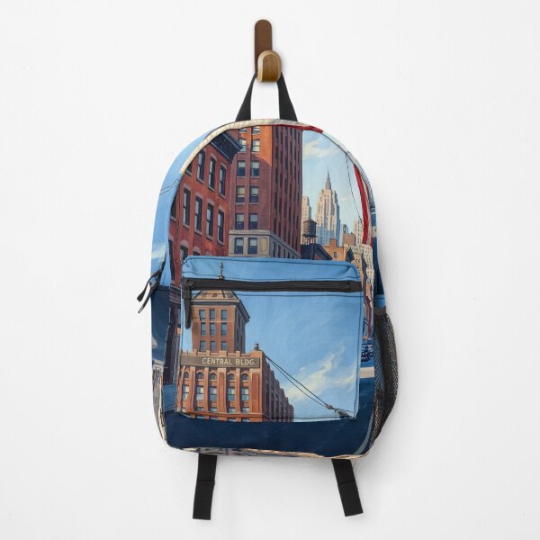 Item preview, American Flag Strung Between Two City Buildings designed and sold by Home Decor Art.
