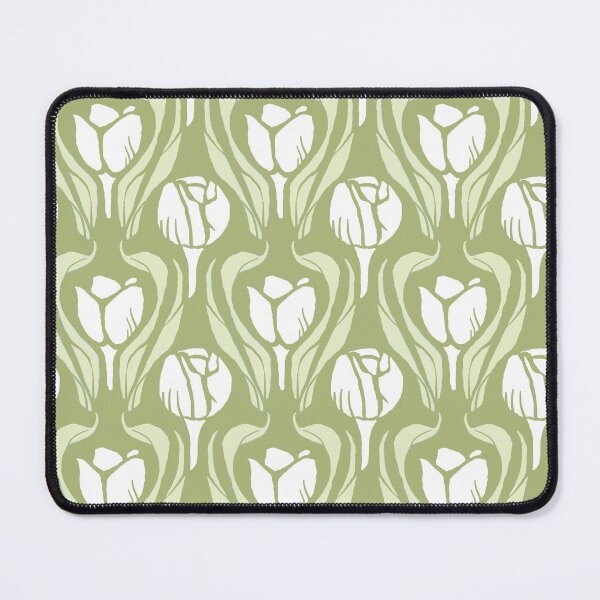 Item preview, Tulip Wood Cut Lime Green designed and sold by Indra's Net.