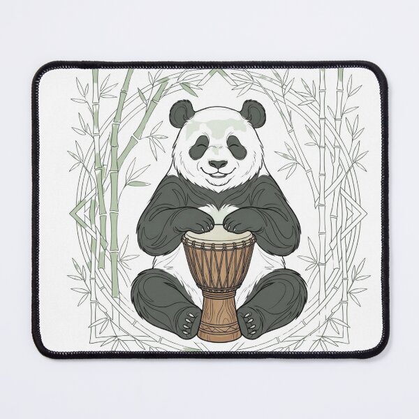 Item preview, Panda Drummer | Bamboo Djembe designed and sold by NatureHarmony16.