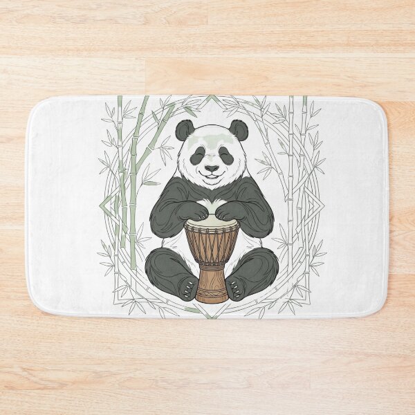 Item preview, Panda Drummer | Bamboo Djembe designed and sold by NatureHarmony16.