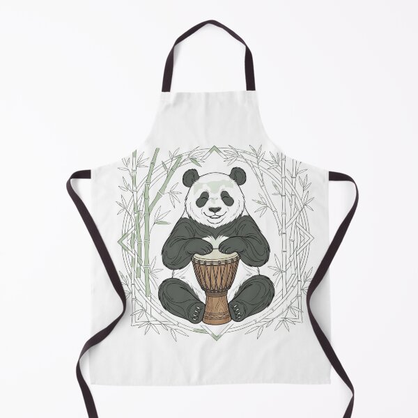 Item preview, Panda Drummer | Bamboo Djembe designed and sold by NatureHarmony16.