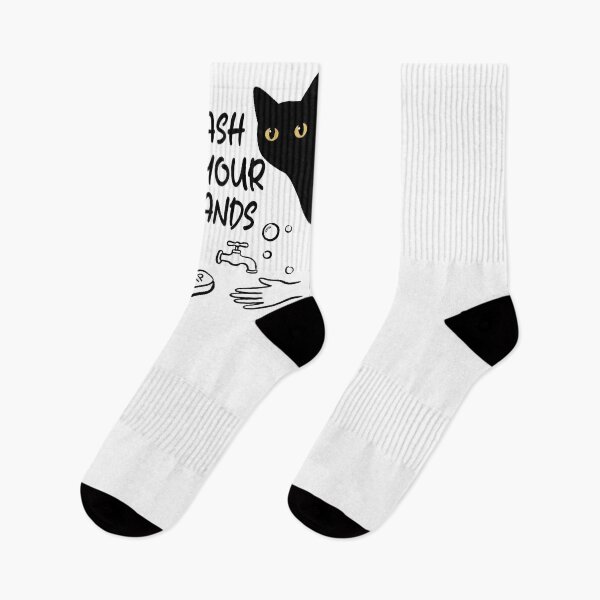 Item preview, Wash Your Hands Cat Funny Bathroom designed and sold by PurrfectHome.