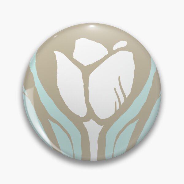 Item preview, Tulip Wood Cut Aqua and Clay designed and sold by Indra's Net.
