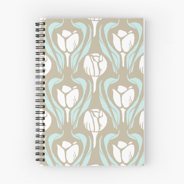 Item preview, Tulip Wood Cut Aqua and Clay designed and sold by Indra's Net.