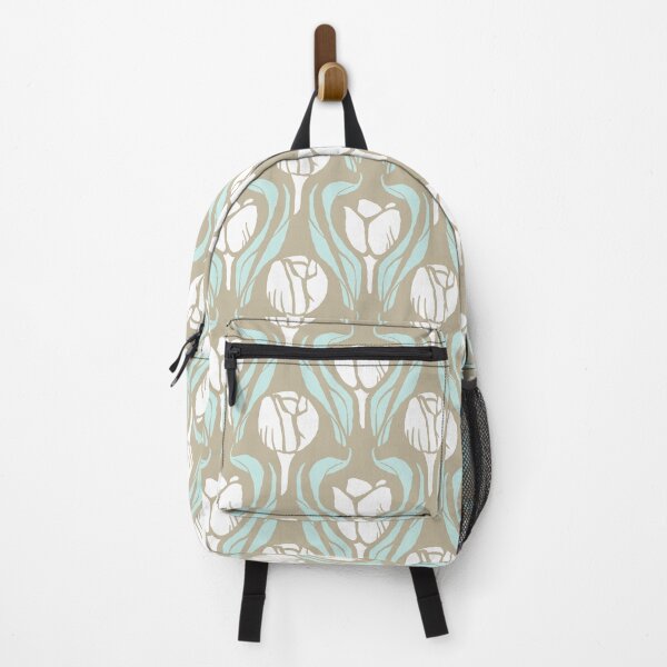 Item preview, Tulip Wood Cut Aqua and Clay designed and sold by Indra's Net.